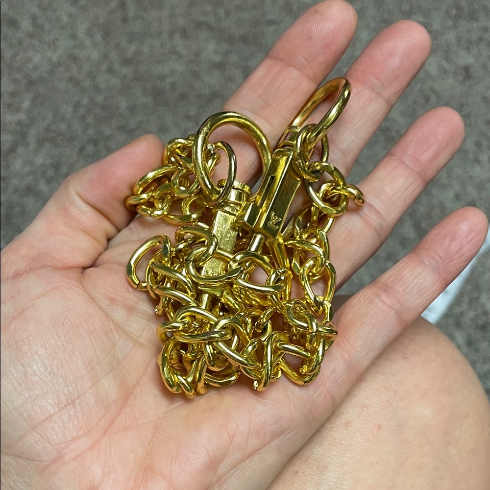 Gold Chain clip close ends purse strap